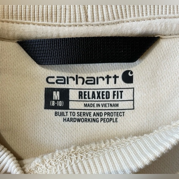 Carhartt Women’s Beige Relaxed Fit Sweatshirt Size Medium - Picture 5 of 7